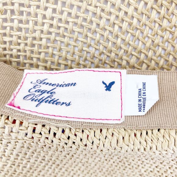 American Eagle Straw Floppy Beach Hat - Picture 5 of 6